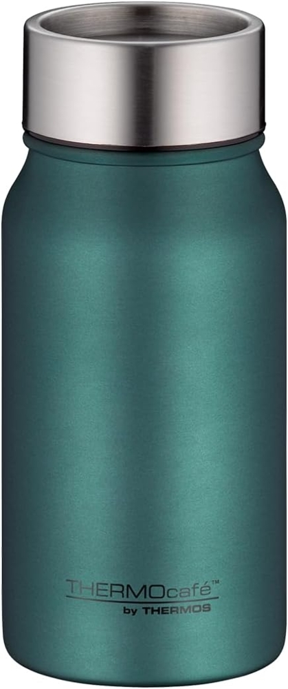 THERMOcafé by THERMOS TC DRINKING MUG green mat 0,35l, Thermobecher Edelstahl, Isolierbecher, Kaffeebecher to go, auslaufsicher, 8 Stunden heiß 16 Stunden kalt, spülmaschinenfest, BPA-frei Bild 1