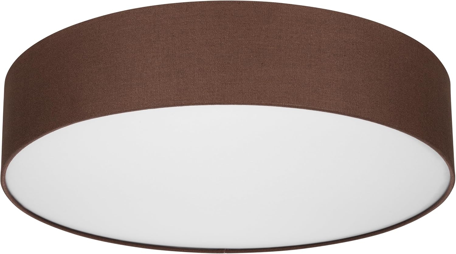 REV Deckenleuchte - Deckenlampe rund 50cm mit Stoff-Lampenschirm im Vintage-Look – ideal für Schlafzimmer & Wohnzimmer, braun Bild 1