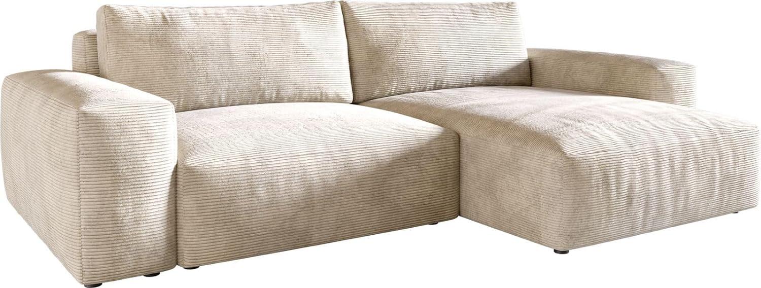 Delife 'Lanzo XL' Ecksofa, variabel, variabel, Cord, Beige, 69 x 175 x 274 cm Bild 1