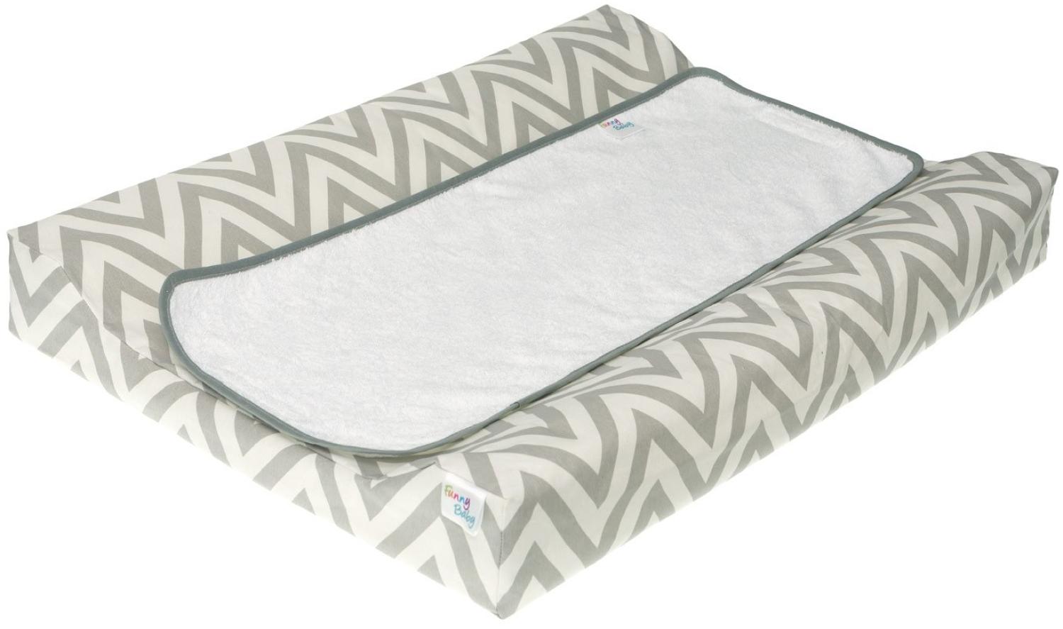 Funny Baby Wickelauflage Chevron 48x70 cm, grau Bild 1