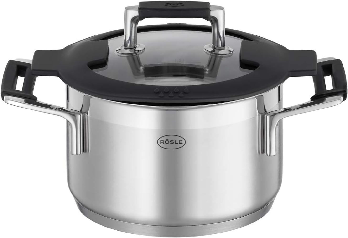 Rösle Pot with glass lid Silence Pro 1. 9 litre 16 cm Steel Bild 1