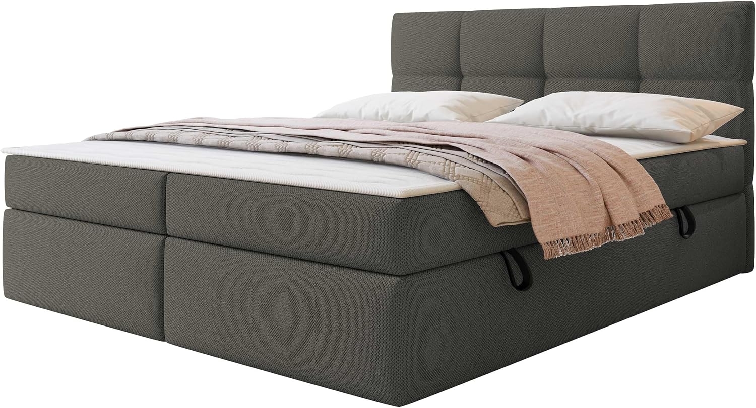Mirjan24 Boxspringbett mit H3-Matratze und Topper Fogy , grün, 160x200 cm Bild 1