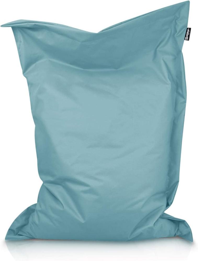 BuBiBag XXL Sitzsack, Outdoor Sitzsäcke für Kinder und Erwachsene, Bodenkissen Beanbag Fatboy wetterfest (Hellblau 145x110 cm) Bild 1