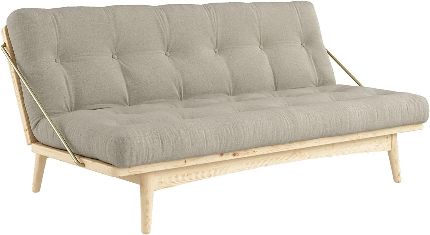 Karup Design Schlafsofa FOLK Gestell Natur, Matratze Leinen Bild 1