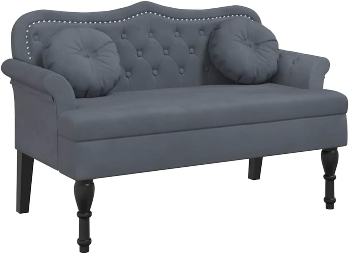 vidaXL Bank mit Kissen Dunkelgrau 120,5 x 65 x 75 cm Samt 372141 Bild 1