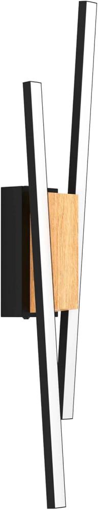 Eglo 900491 Wandleuchte PANAGRIA Alu, Stahl, Holz schwarz, braun LED 2X6,3W 3000K L:7. 5cm H:54cm Bild 1