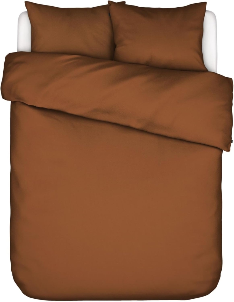 Essenza Minte Leather Brown Bettwäsche 200x200 cm + 2x 80x80 cm Bild 1