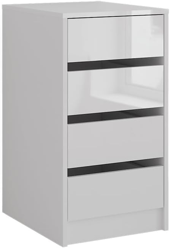 Kommode Sherry Weiß/Weiß Hochglanz 40.2 x 76 cm Vicco Bild 1