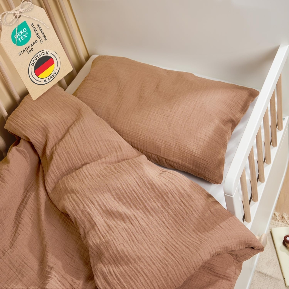Laleni Kinderbettwäsche Kinderbettwäsche aus Baumwolle - Musselin Bettwäsche, Oeko-TEX zertifizierte Bettwäsche Sommer Bild 1