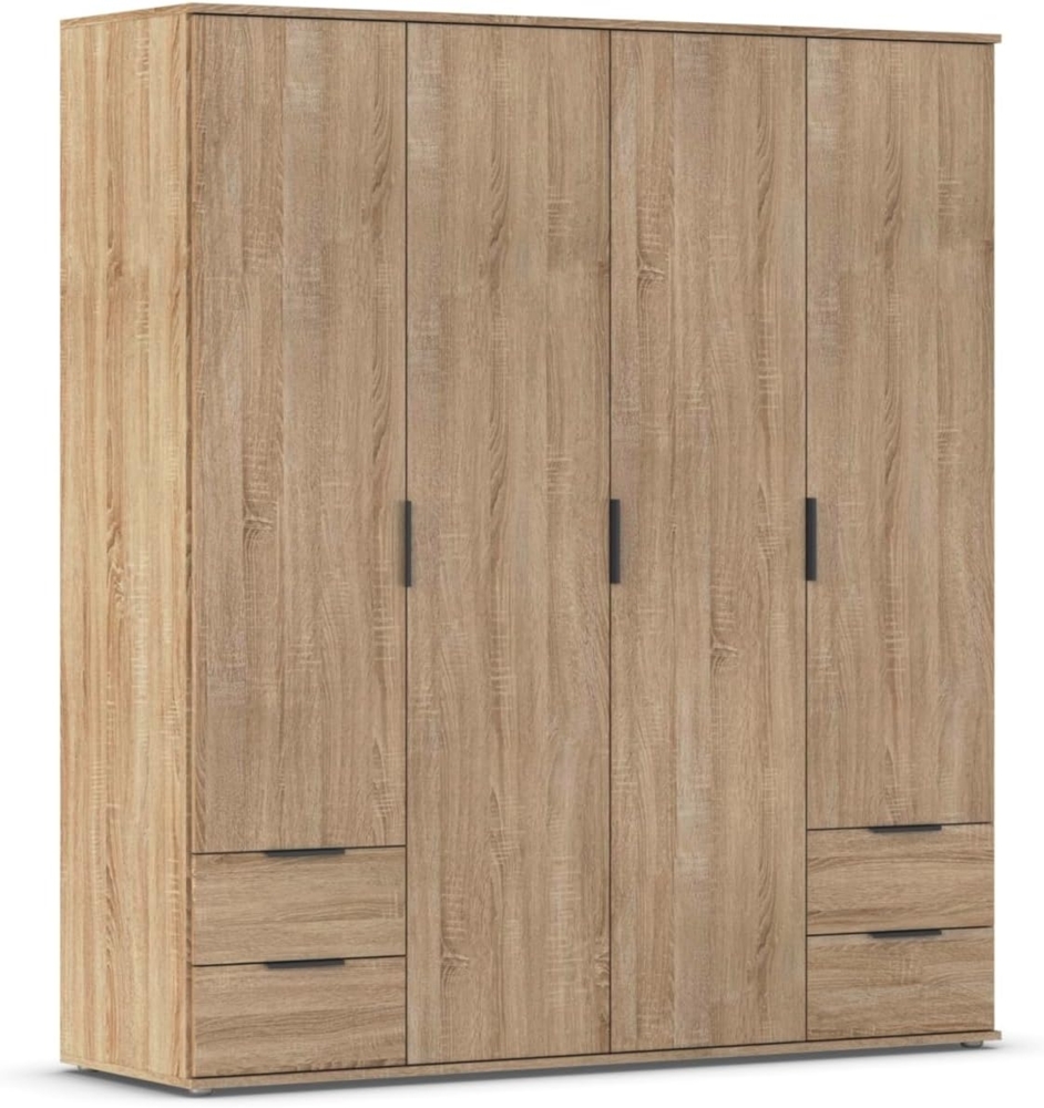 rauch Drehtürenschrank Kleiderschrank Schrank Garderobe Wäscheschrank ESSEA 4-türig Breite 168 cm mit 4 Schubladen und modernen Griffen MADE IN GERMANY Bild 1