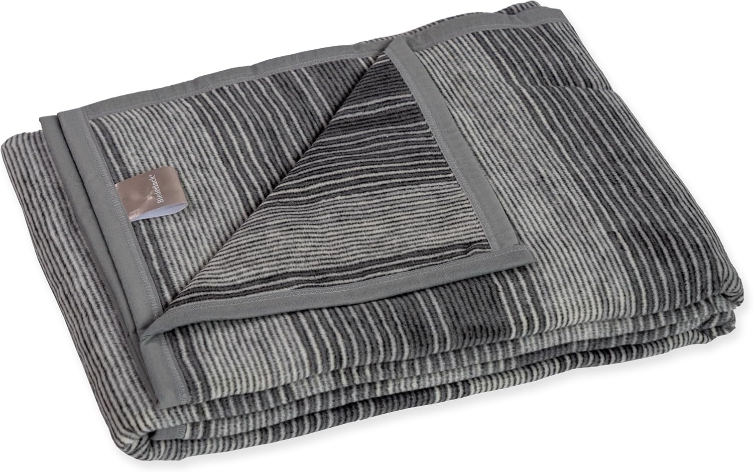 Wohndecke Cotton Home, Traumschloss, Steifen-Motiv - Lines grau Bild 1