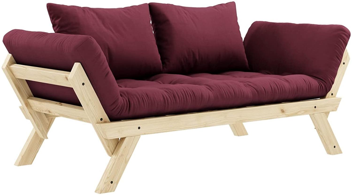 KARUP DESIGN BEBOP Futonsofa Gestell Natur Matratze Bordeaux Bild 1