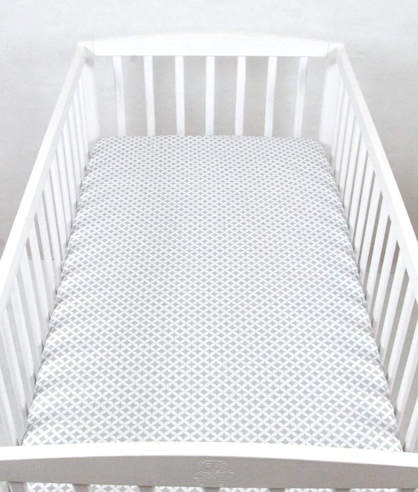 BABYLUX Spannbetttuch 70 x 140 cm Baby SPANNBETTLAKEN Baumwolle Kinderbett 106. Marokko Grau Bild 1