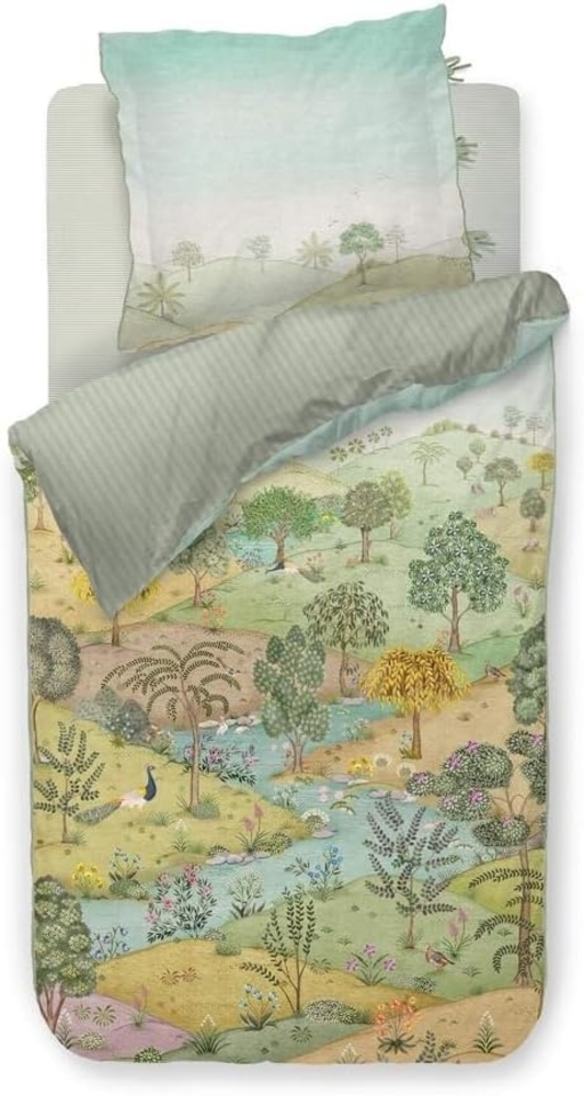 Pip Studio Bettwäsche Cabrera Green Perkal 135 x 200 + 80 x 80 cm Bild 1