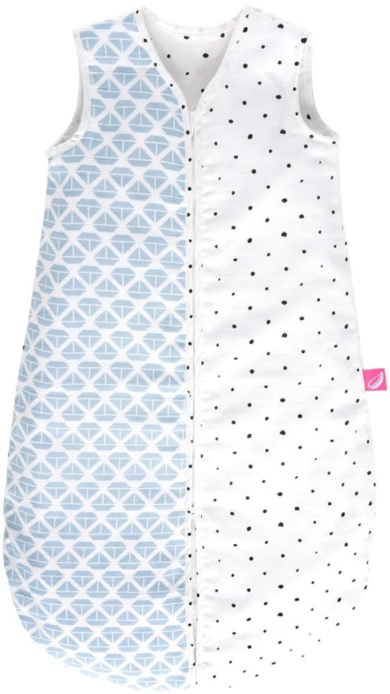 Babyschlafsack Sommer aus Baumwollmusselin von Motherhood - kuscheliger Babyschlafsack Öko Tex Standard, Klasse 1, Größe: 6-18 Monate, Schiffe blau Bild 1