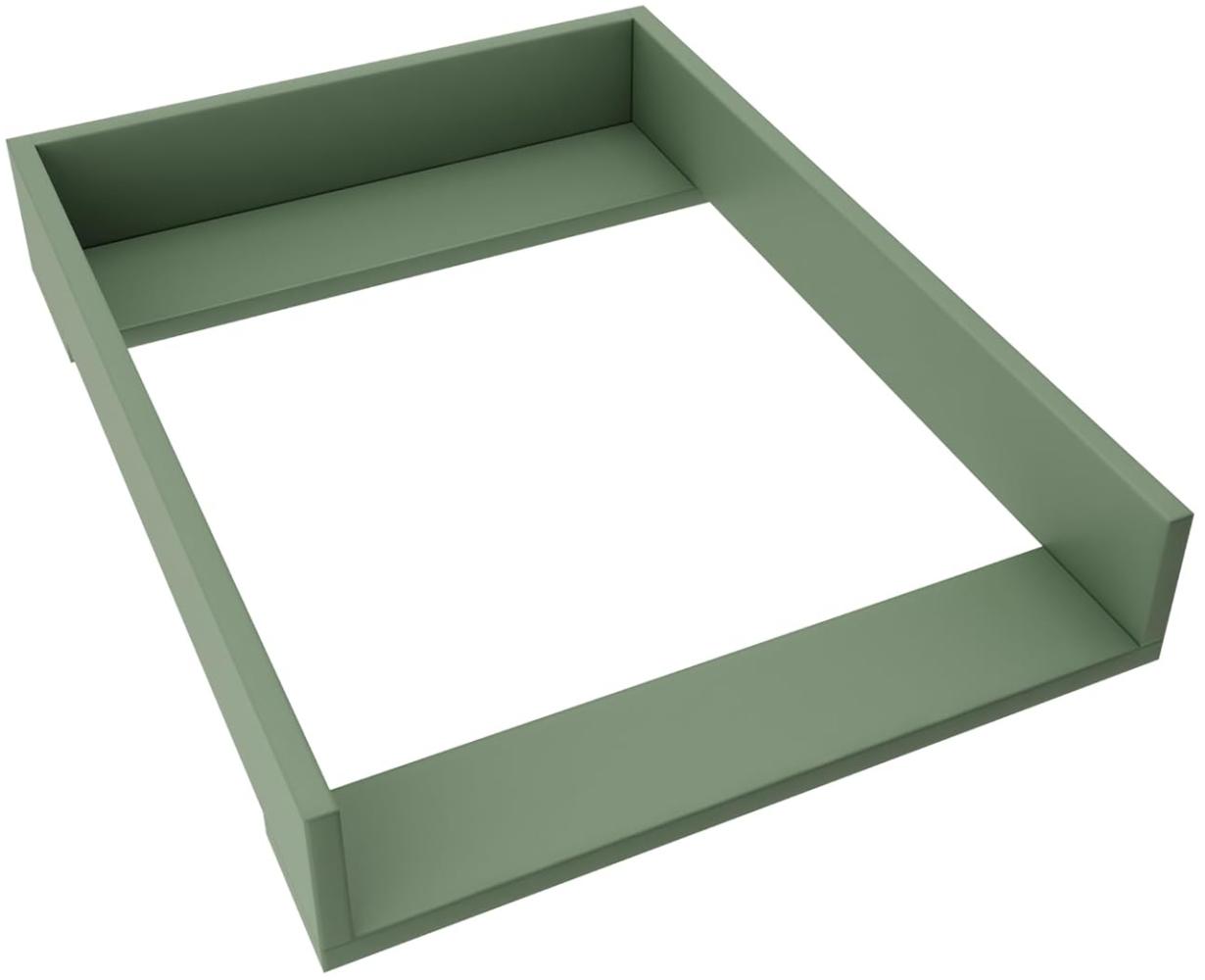 REGALIK Wickelaufsatz für Hemnes 500 IKEA 72cm x 50cm - Abnehmbar Wickeltischaufsatz für Kommode in Grün - Abgeschlossen mit ABS Material 1mm Bild 1