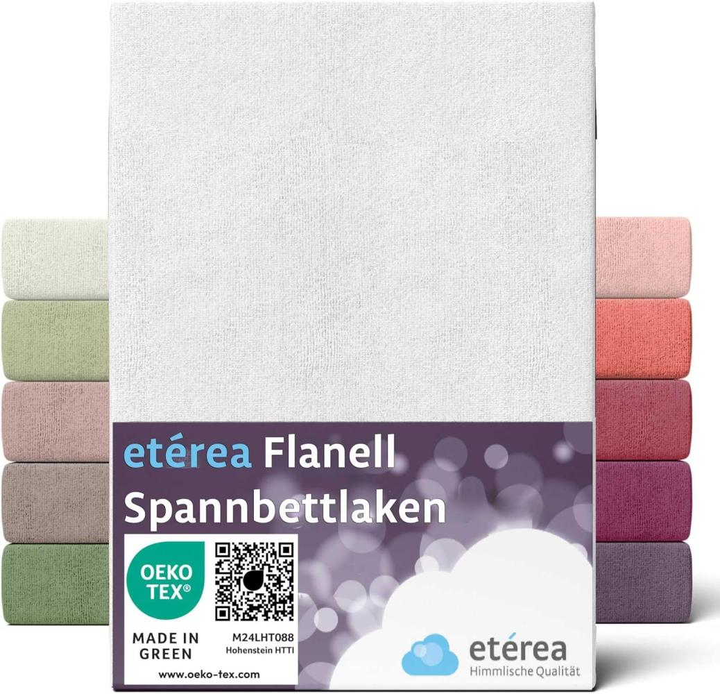 etérea Flanell Spannbettlaken 150x250 cm Weiss Bild 1