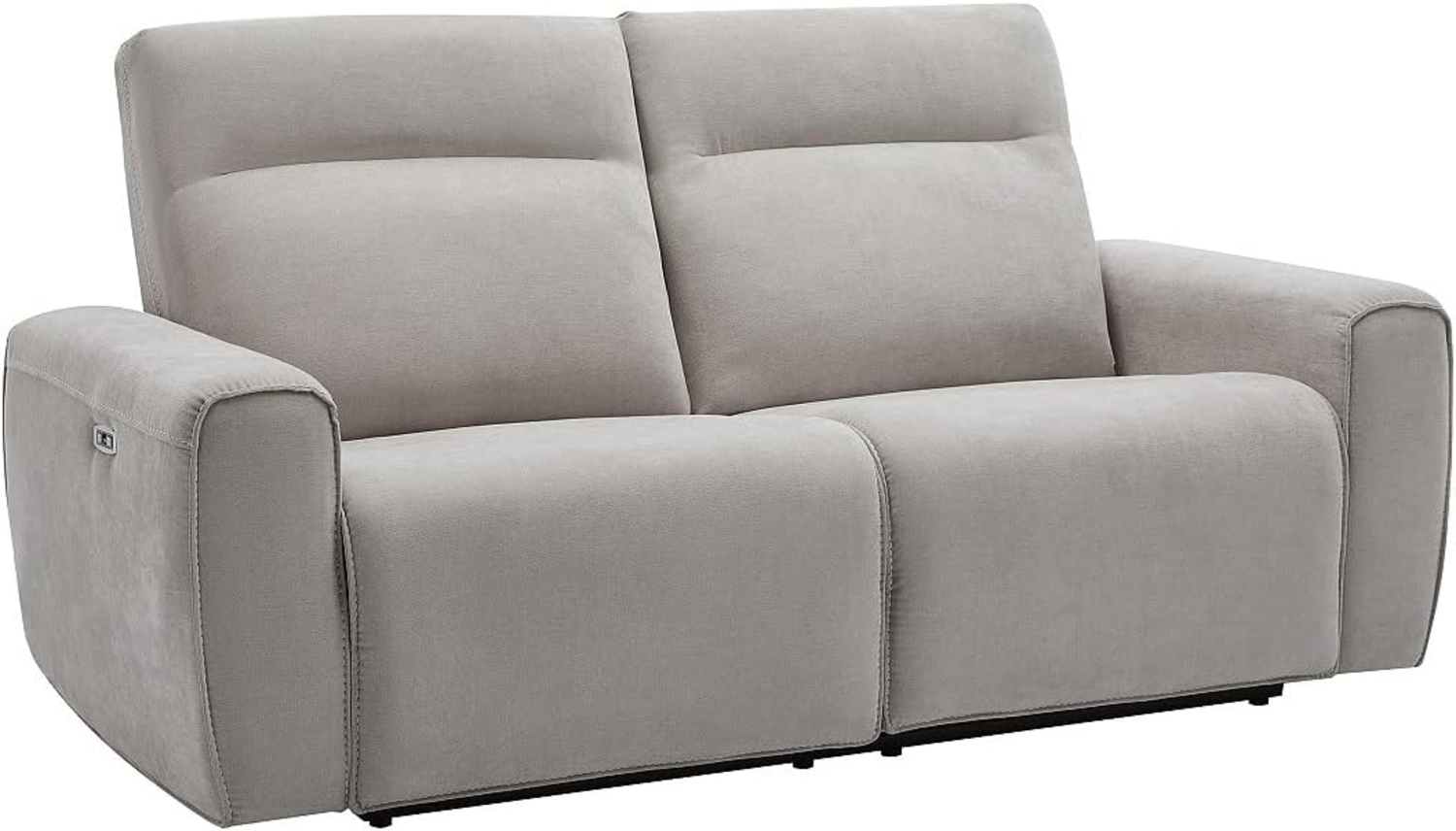 Vente-unique - Relaxsofa elektrisch 3-Sitzer - Stoff - Grau - LORGITA Bild 1