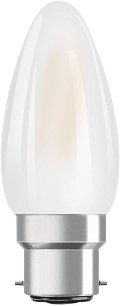 OSRAM Dimmbare Filament LED Lampe mit B22d Sockel, Warmweiss (2700K), Kerzenform, 5W, Ersatz für 40W-Glühbirne, matt, LED Retrofit CLASSIC B DIM Bild 1