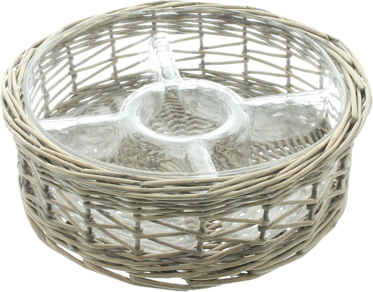 Snackschale Weide Deko Aufbewahrung Obstschale Tisch Korb Ø 29 cm Bild 1