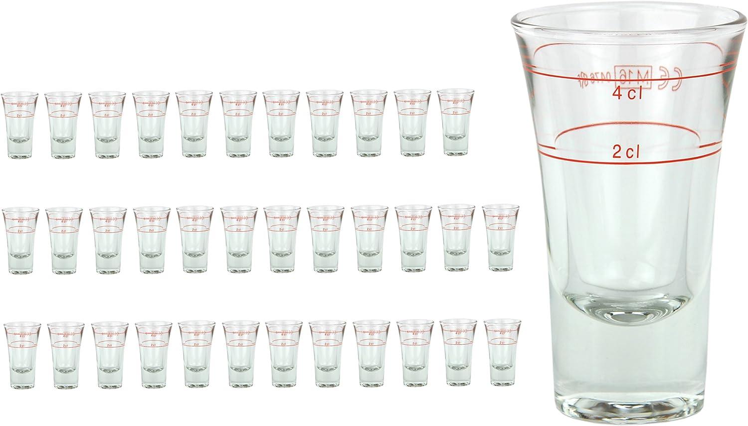 36er Set Schnapsgläser Stamper Dublino 2cl + 4cl Bild 1