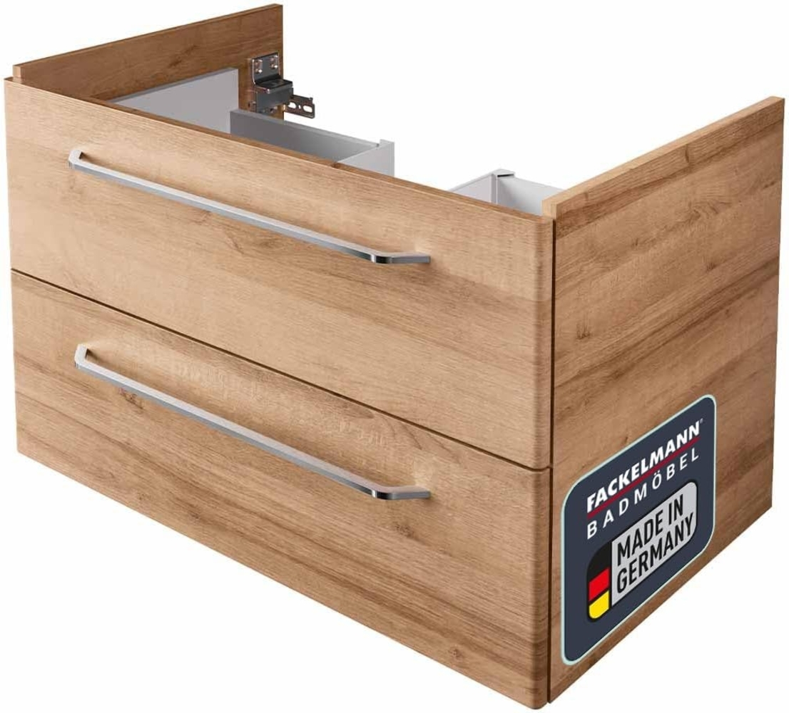 Fackelmann MILANO Waschbeckenunterschrank 80 cm, Braun hell Bild 1