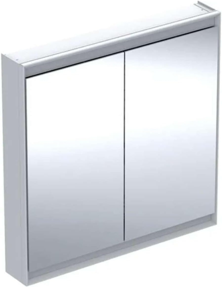 Geberit ONE Spiegelschrank mit ComfortLight, 2 Türen, Aufputzmontage, 90 x 90 x 15 cm, 505.813.00, Farbe: Aluminium eloxiert - 505.813.00.1 Bild 1