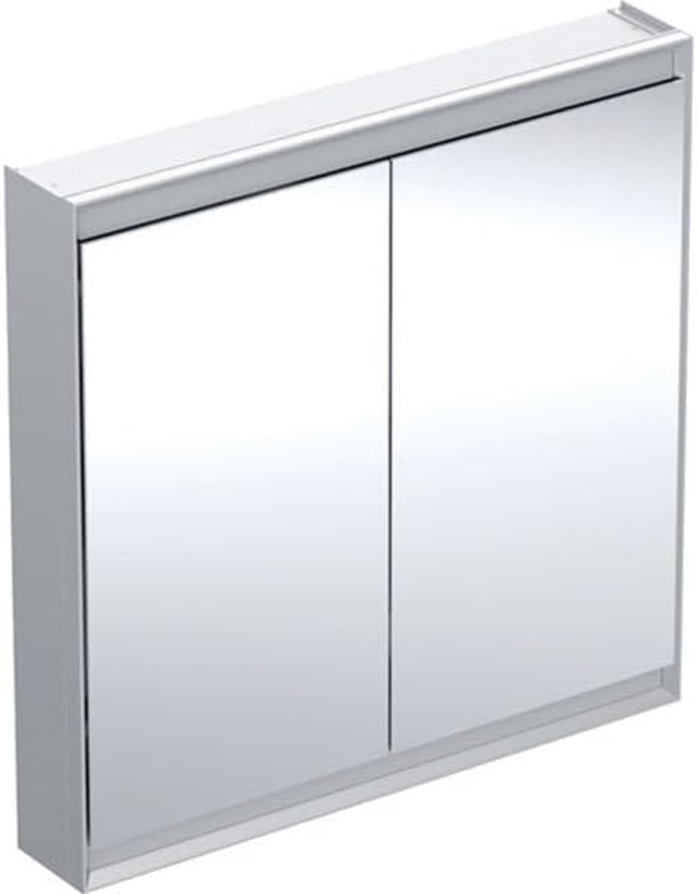 Geberit ONE Spiegelschrank mit ComfortLight, 2 Türen, Aufputzmontage, 90 x 90 x 15 cm, 505.813.00, Farbe: Aluminium eloxiert - 505.813.00.1 Bild 1