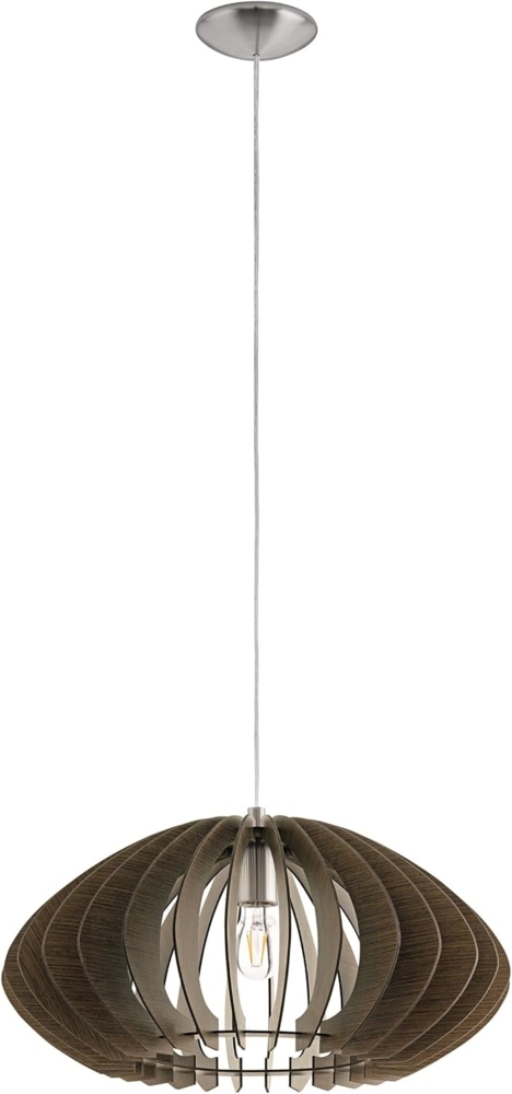 Eglo 95261 Hängeleuchte Cossano 2 Holz dunkelbraun 1X40W H:110 Ø 50cm dimmbar Bild 1