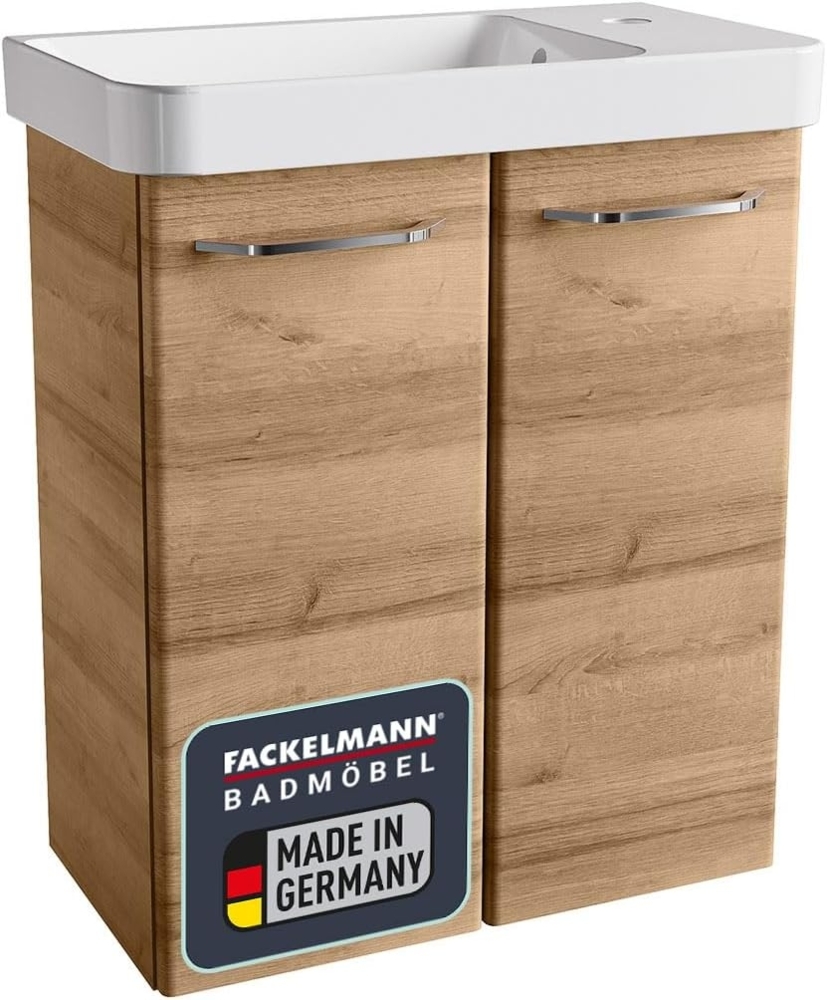 Fackelmann MILANO Gäste-WC Set 55 cm, Braun hell, 2-teilig Bild 1