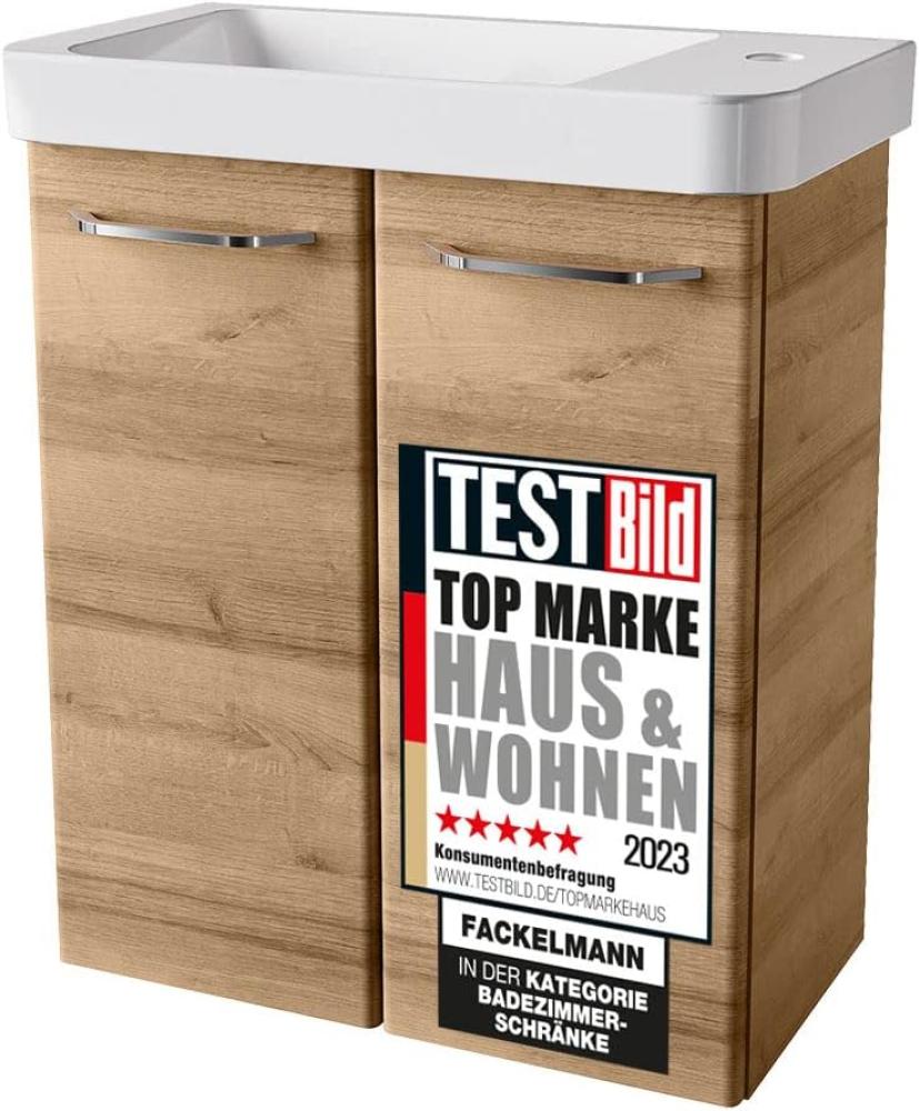 Fackelmann MILANO Gäste-WC Set 55 cm, Braun hell, 2-teilig Bild 1