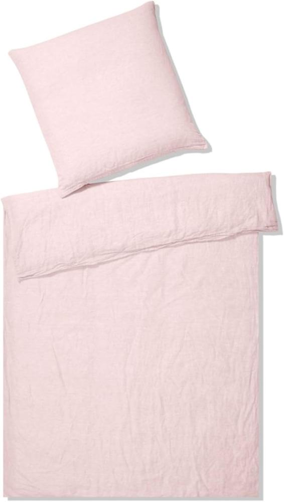 elegante Leinen Bettwäsche Breeze rose | 155x220 cm + 80x80 cm Bild 1