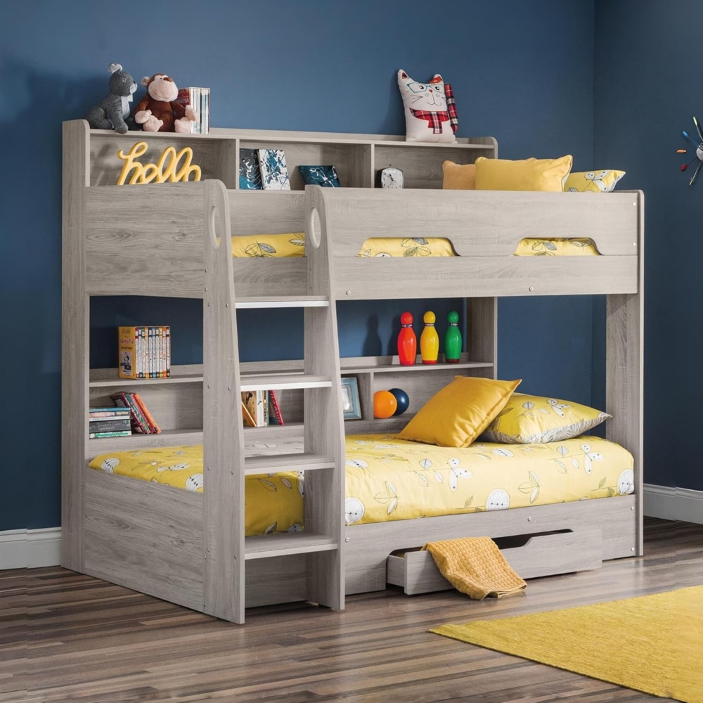 Julian Bowen Orion Etagenbett, Graue Eiche, Einzelbett Bild 1