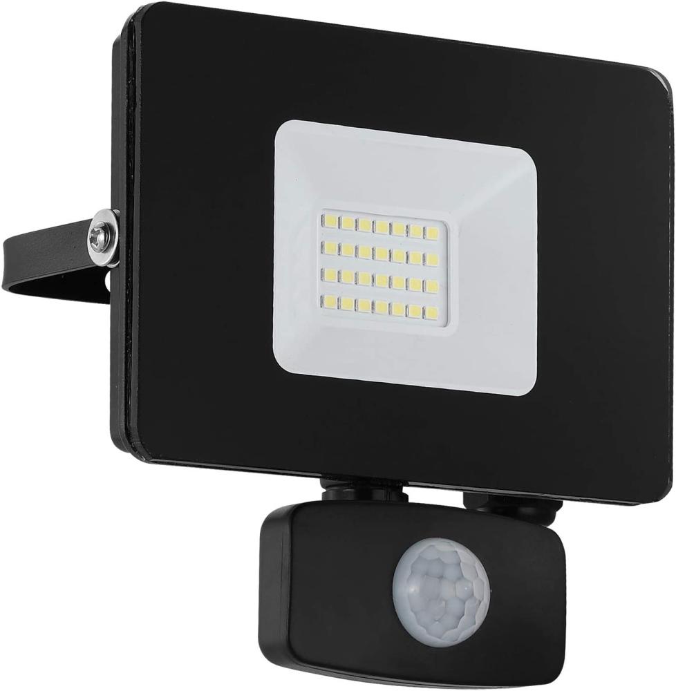 Eglo 97461 LED Outdoor Wandleuchte FAEDO 3 schwarz klar L:13cm H:14cm T:5cm Sensor IP44 Bild 1