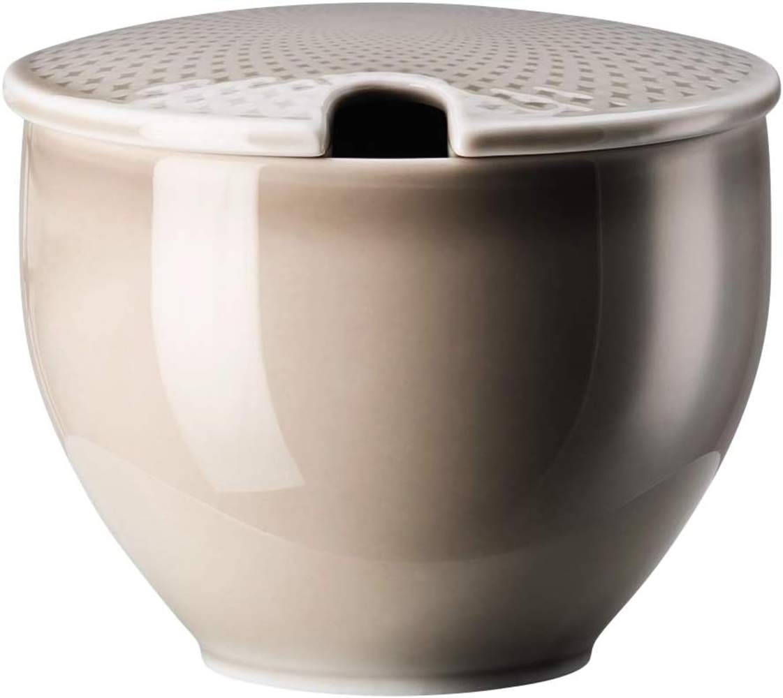 Rosenthal Selection Junto Pearl Grey Zuckerdose mit Einschnitt Bild 1