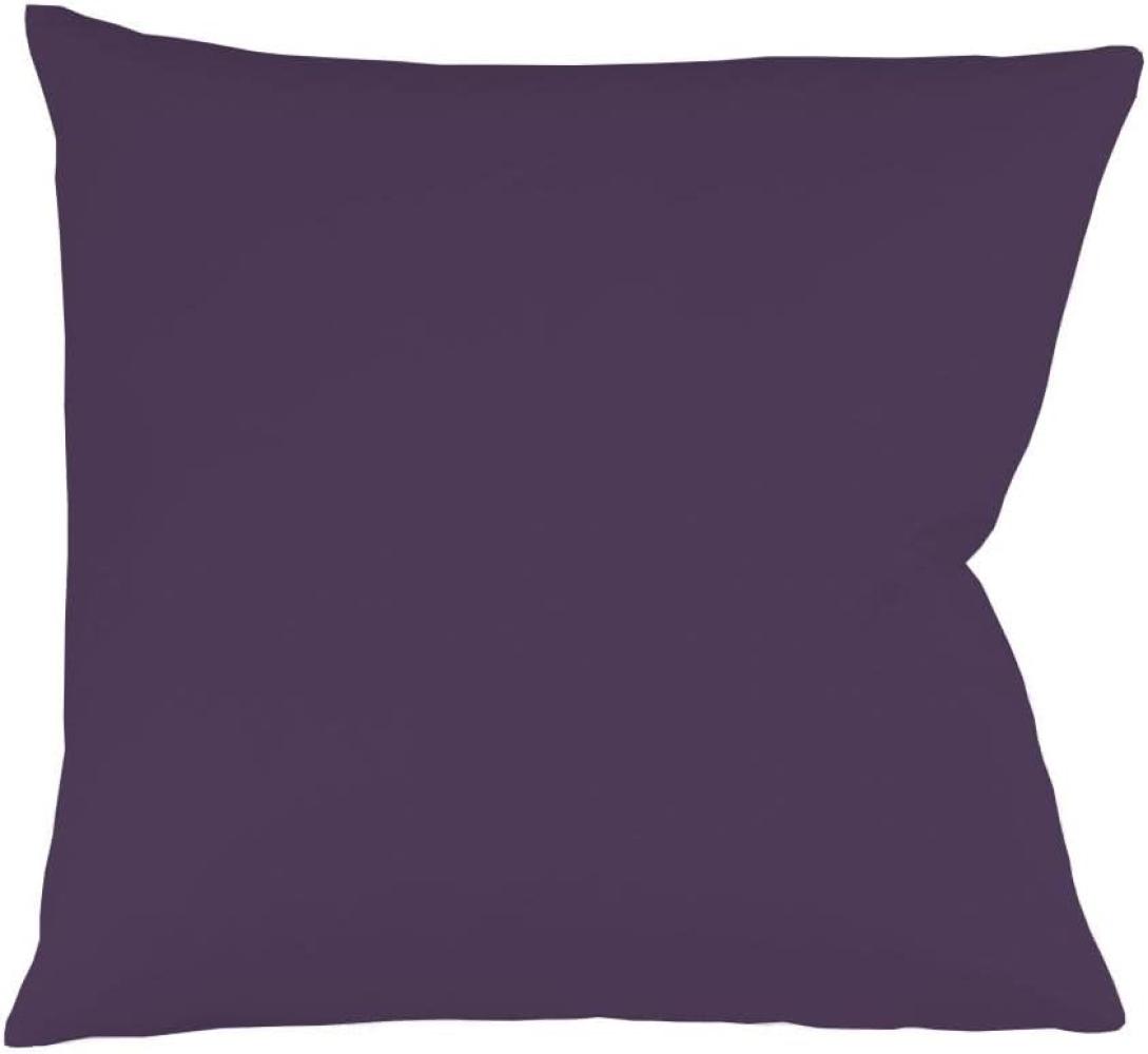 Fleuresse Mako-Satin Kissenbezug Bezug 80x80 cm uni mit RV 6062 lavendel Bild 1