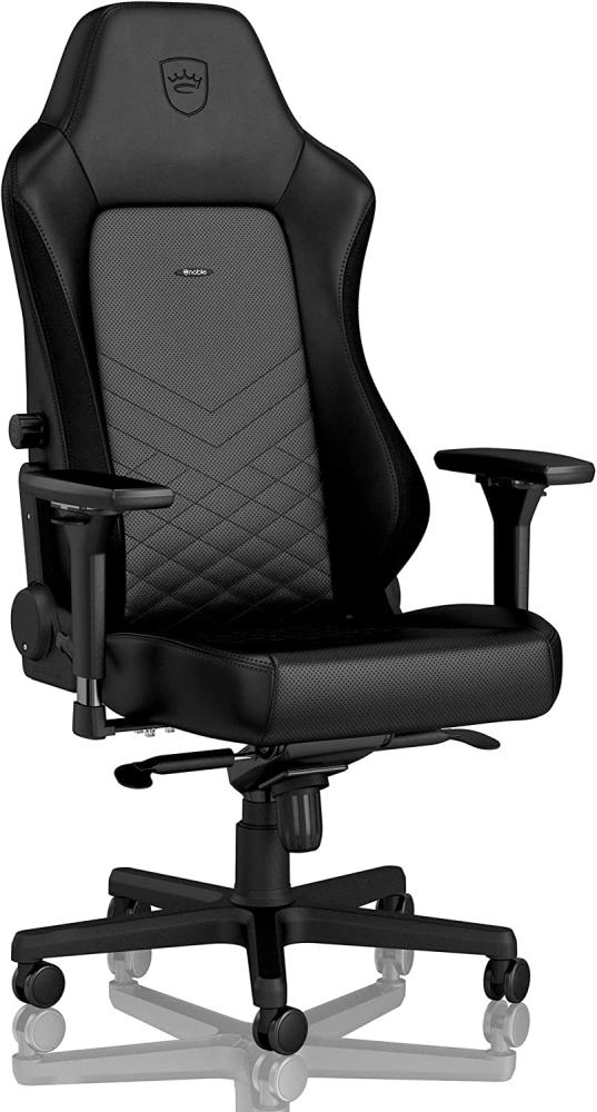 Noblechairs Hero - Gepolsterter Sitz - Gepolsterte Rückenlehne - Schwarz - Schwarz - Kunstleder - Kunstleder Bild 1