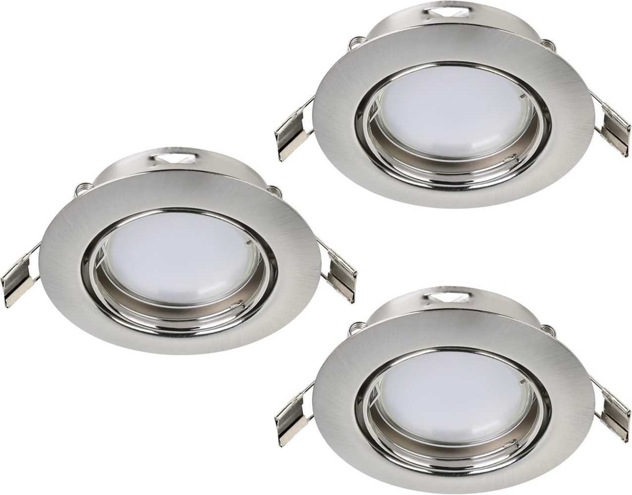 Eglo 94408 GU10 LED Einbauleuchte PENETO nickel-matt max. 3X5W schwenkbar Bild 1