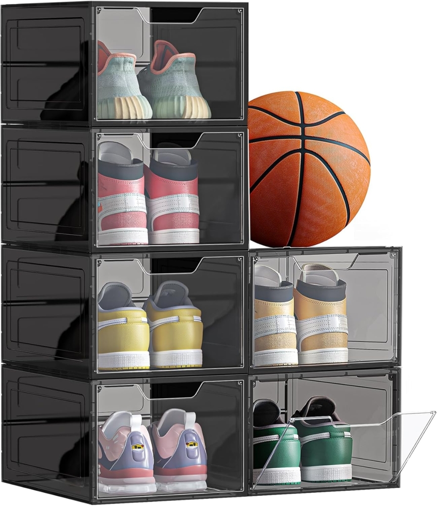 Songmics Schuhbox Schuh-Organizer (6 St), aus Kunststoff, durchsichtig Bild 1