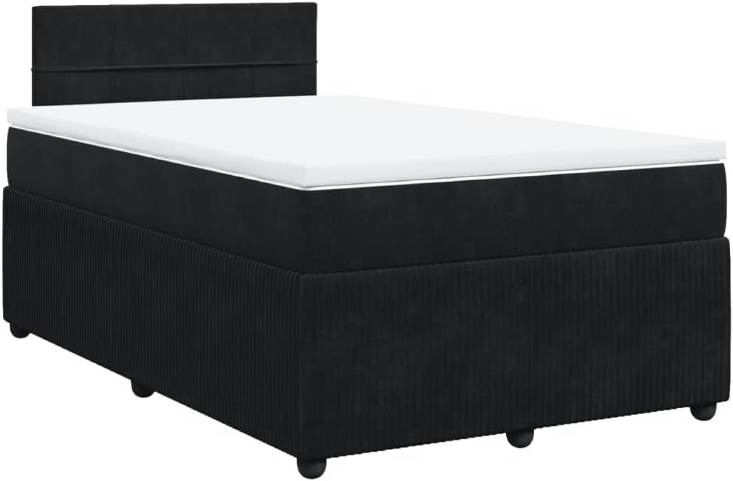 Boxspringbett mit Matratze Schwarz 120x190 cm Samt 3289988 Bild 1