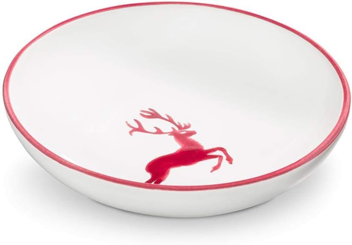 Gmundner Keramik Bordeauxr. Hirsch, Schale (Ø 17cm) Bild 1