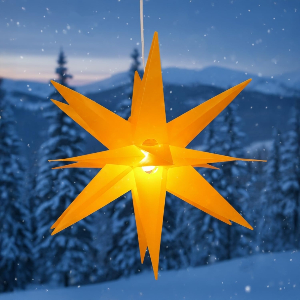 Guru-Shop LED-Stern für außen 3D Außenstern Kaspar, Weihnachtsstern,., Leuchtmittel inklusive Bild 1