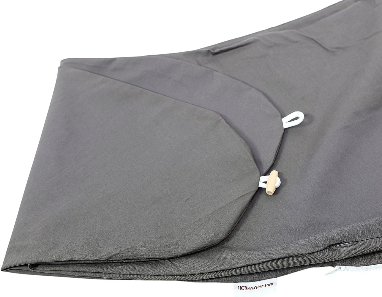 HOBEA-Germany Stillkissenbezug für Stillkissen 190cm Designs (anthrazit) Bild 1