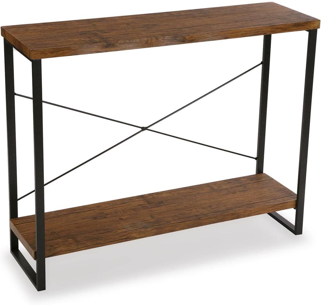 Versa Taline Schmales Möbelstück für den Eingangsbereich oder Flur, Moderner Konsolentisch, Maßnahmen (H x L x B) 80 x 30 x 100 cm, Holz und Metall, Farbe: Schwarz Bild 1