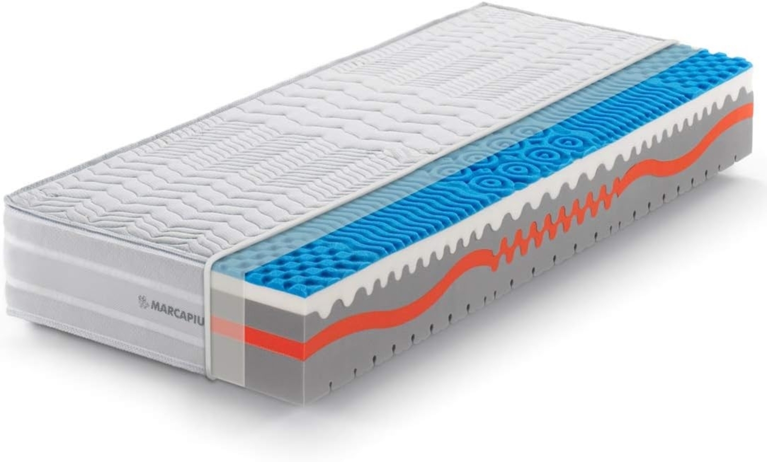 Marcapiuma Sunshine, Memory Foam, PU-Schaum Waterfoam, 80x205 cm Bild 1