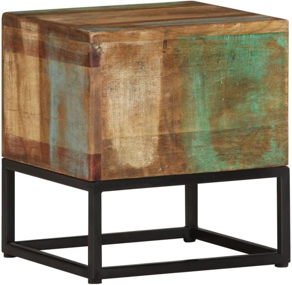 vidaXL Beistelltisch 30 x 30 x 33 cm Altholz Massiv Bild 1
