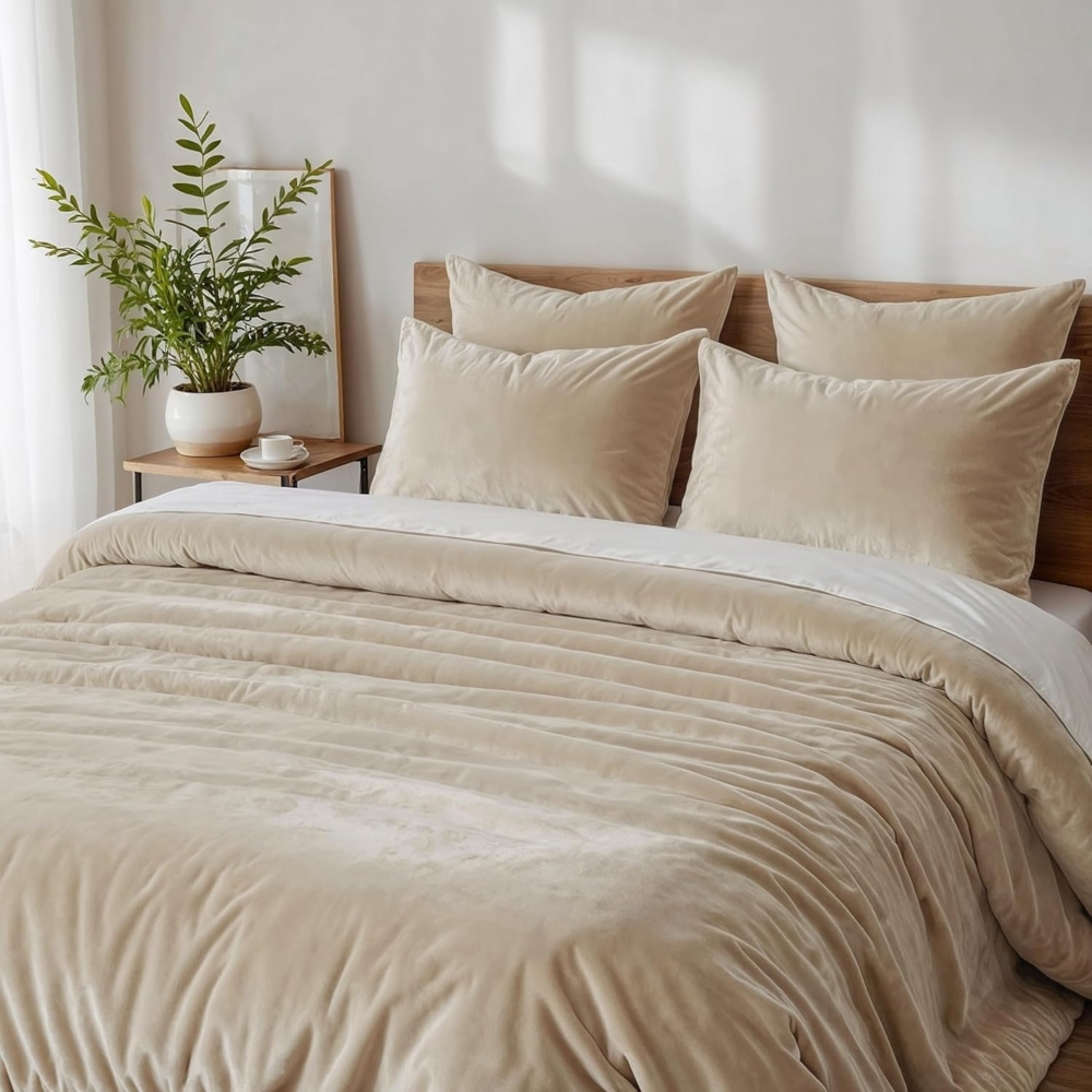 Cozyor Bettwäsche Kuschelbettwäsche flauschig warmer Teddy Plüsch, Biber, Winter Fleece, Mikrofaser Flanell, 3 teilig, Edel und hochwertig Bild 1