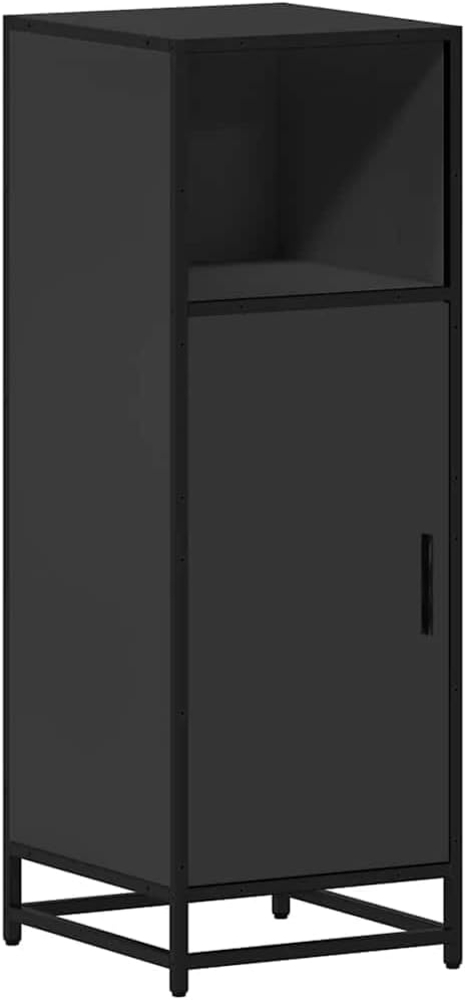 Badschrank Schwarz 35x37,5x100 cm Holzwerkstoff 849239 Bild 1