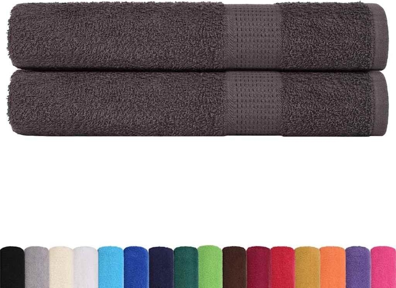 vidaXL Saunatücher 2 Stk. Anthrazit 80x200 cm 360 g/m² 100% Baumwolle 136693 Bild 1