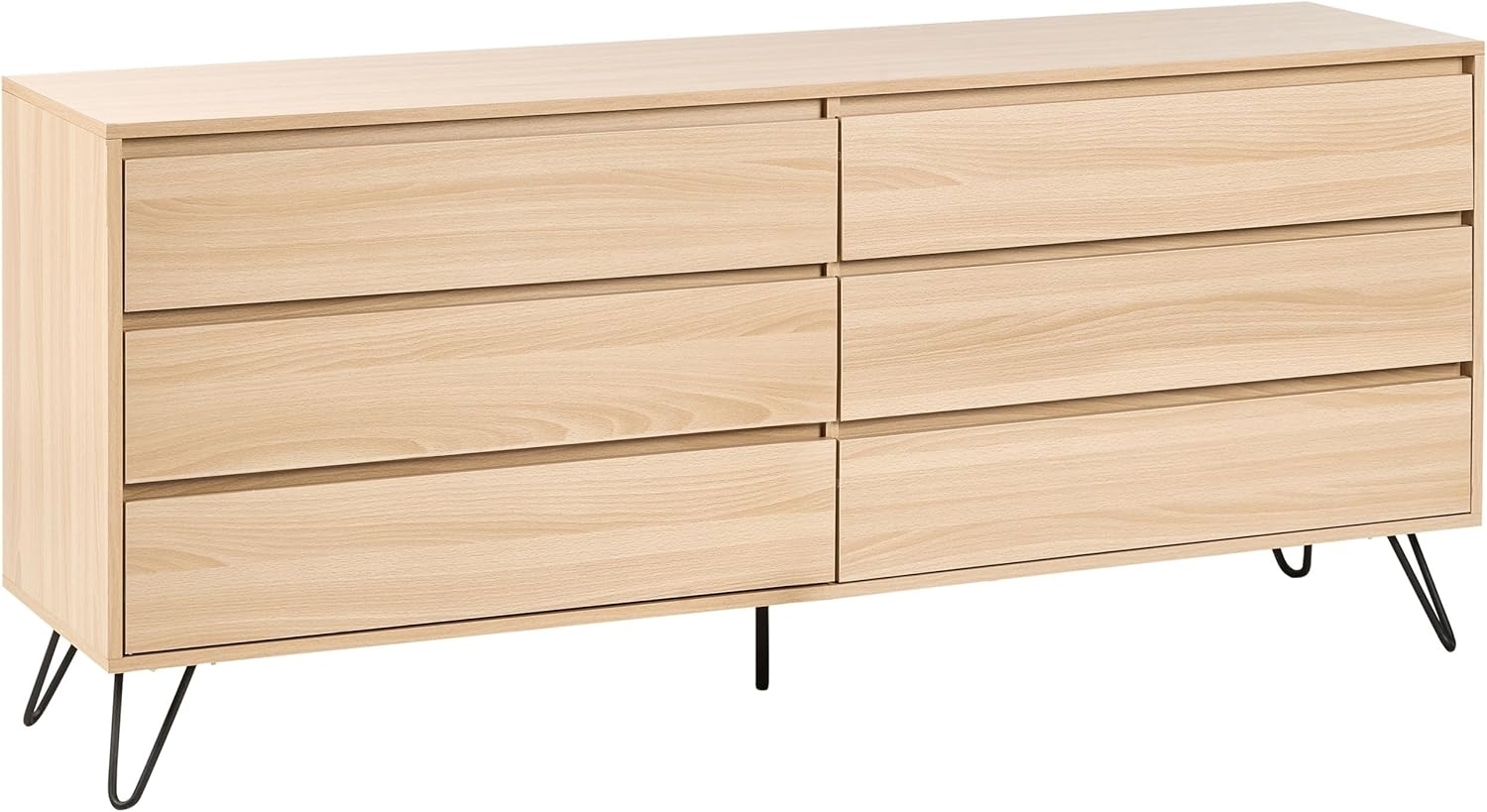 Kommode mit 6 Schubladen CARDIGAN Hellbraun Bild 1